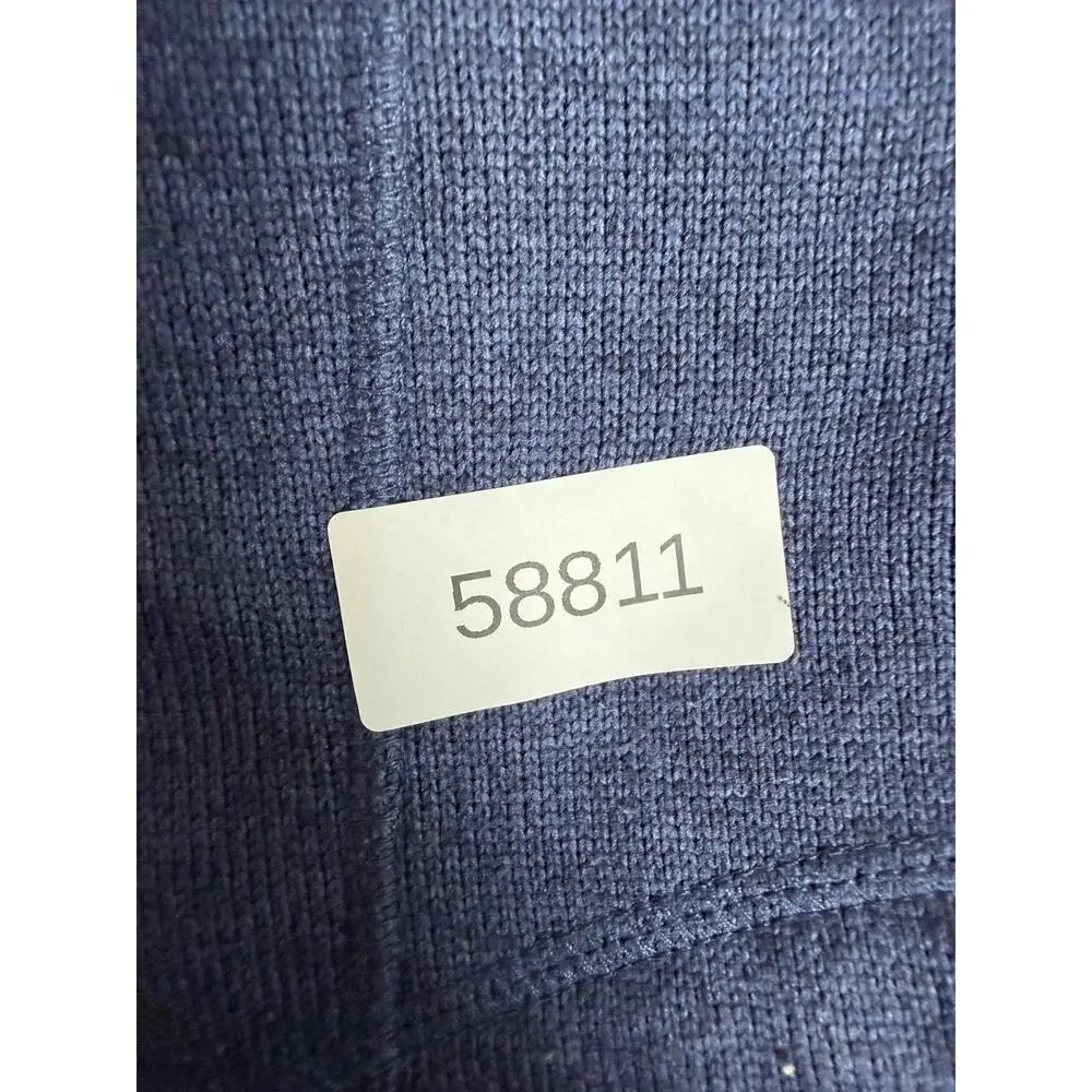 L.L. Bean Sweater Jacket Mens LT Slightly Fitted Blue Full Zip Mock Neck Fleece